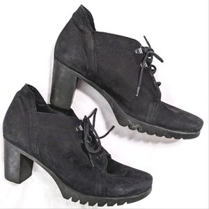 Arche Kalger Black Nubuck Leather Lace Up Ankle Boots EU 41